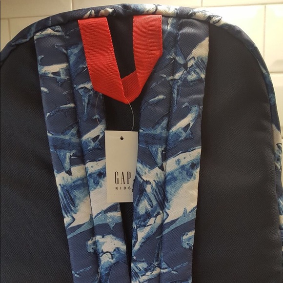 GAP Kids Boys Docksider Blue Shark Backpack NWT - Picture 4 of 8